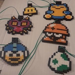 8 bit sprite necklaces